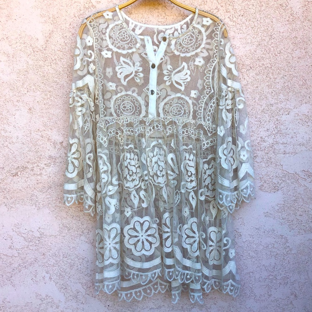 Jen’s Pirate Booty Lace Baby Doll Mini Dress